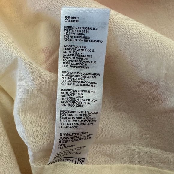 Forever 21 Womens Cream Red Floral Print Sleeveless Fit & Flare Dress Size XS - Picture 8 of 8